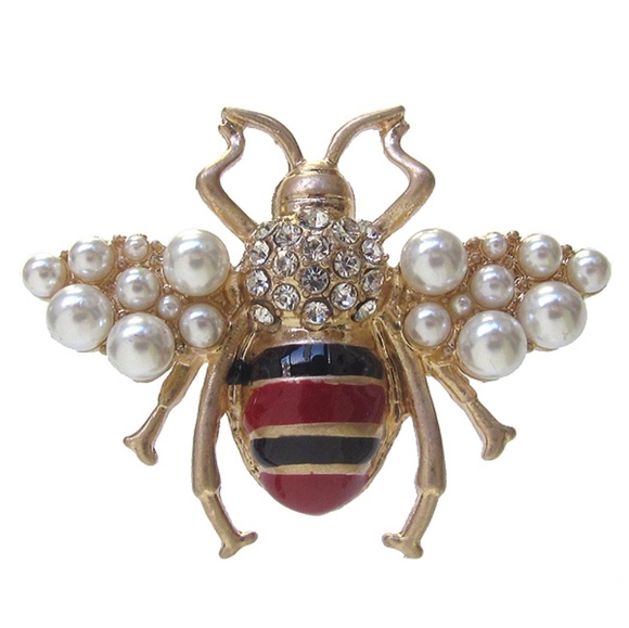 Luxury Designer Crystal Bee Brooch - Picture 1 of 1